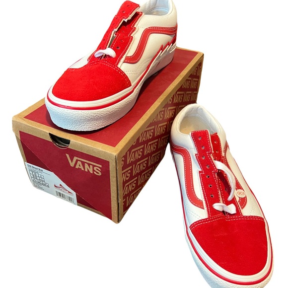 Red Vans Old Skool Bolt W9 - Picture 1 of 8